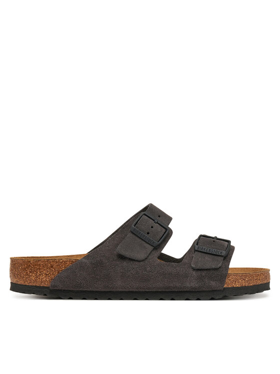Birkenstock Klapki Arizona zamsz 1028603 Szary