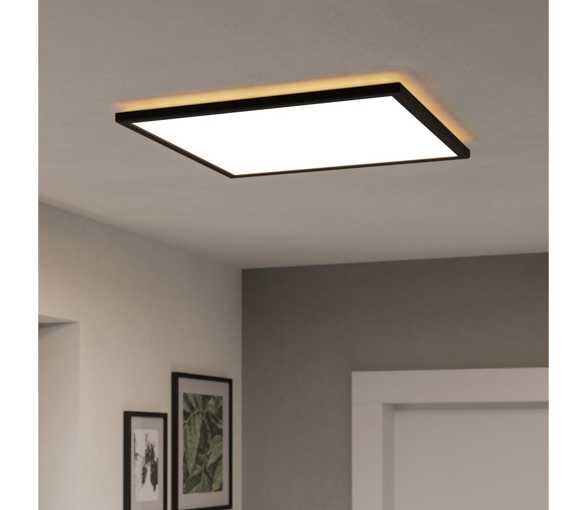 Eglo 901457 - LED Ściemnialne oświetlenie zewnętrzne ROVITO-R 17W/230V 50x50 cm IP44 czarne + pilot