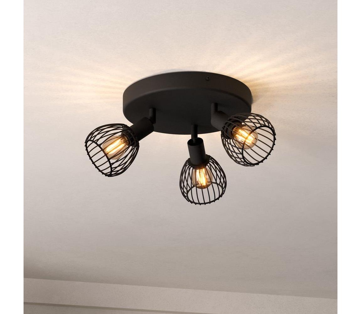 Eglo 901041 - Oświetlenie punktowe SONNINO 3xE14/40W/230V czarne