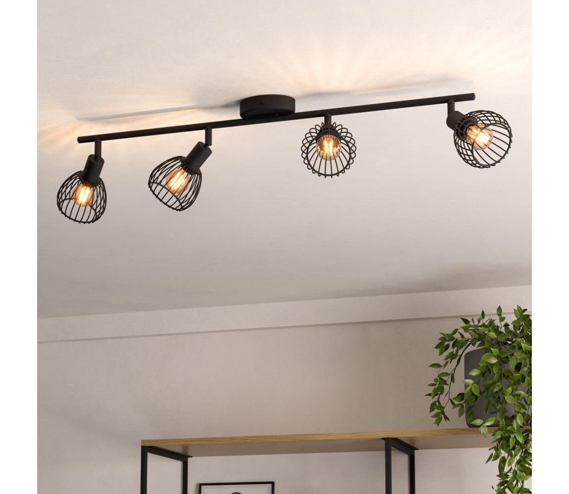 Eglo 901042 - Oświetlenie punktowe SONNINO 4xE14/40W/230V czarne