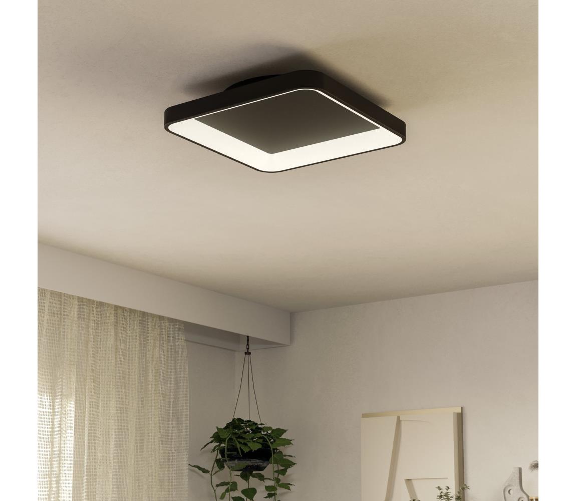 Eglo 901252 - LED Plafon ściemnialny LORETELLO LED/12W/230V czarny + pilot