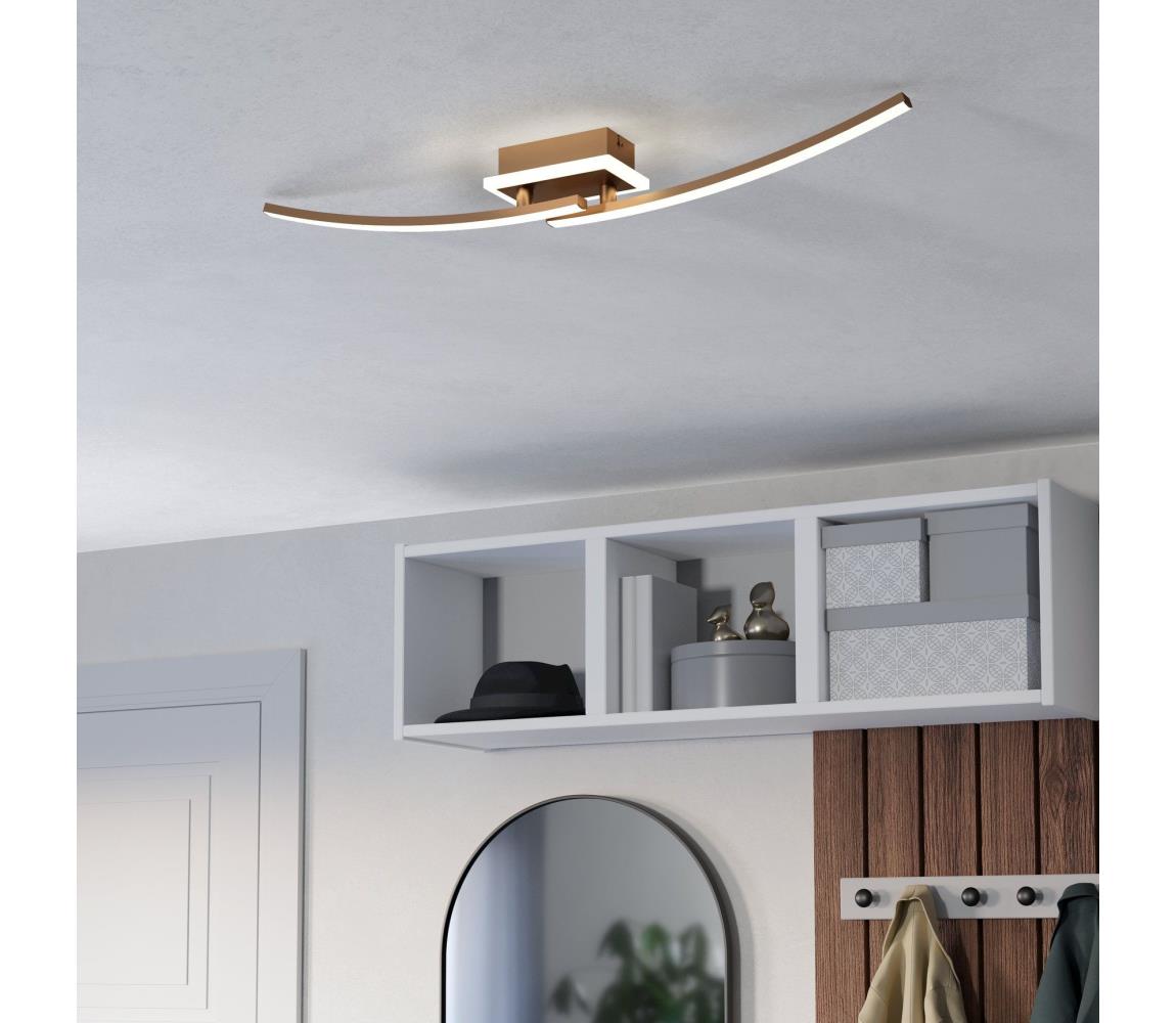 Eglo 901219 - LED Plafon LUNGOLAGO LED/12W/230V 4000K miedź