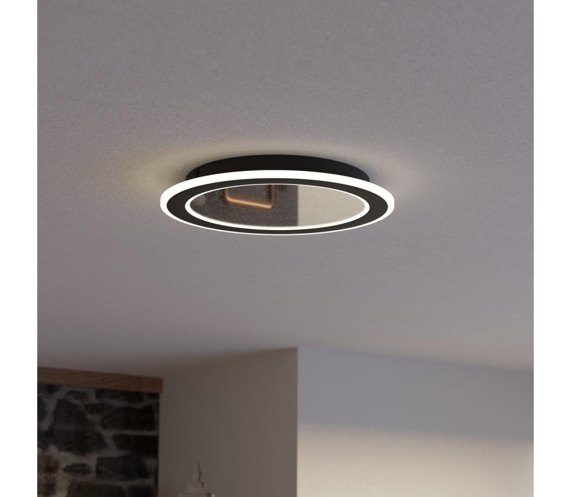 Eglo 901238 - LED Plafon ściemnialny MACCHIONI LED/20W/230V czarny + pilot