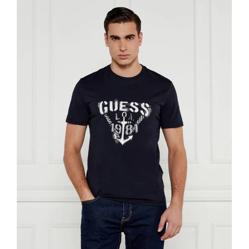 GUESS T-shirt Marine | Slim Fit