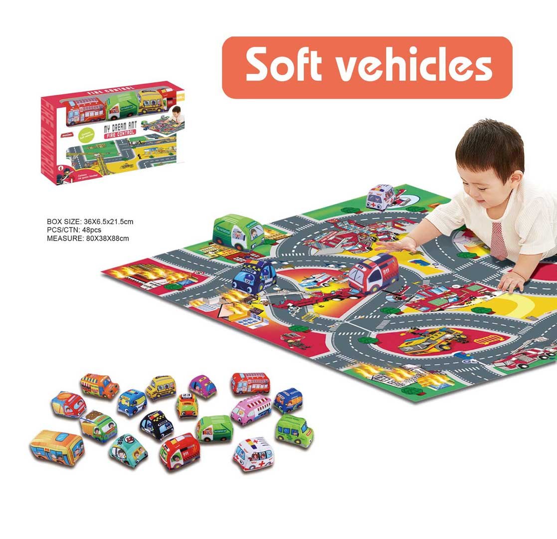 STRAŻ POŻARNA ZESTAW MIĘKKICH AUTEK MATA MIASTO