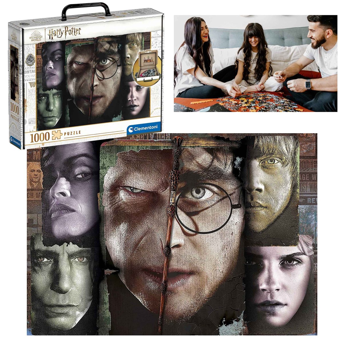 Harry Potter zestaw puzzli w walizce, puzzle 1000 elementów Clementoni