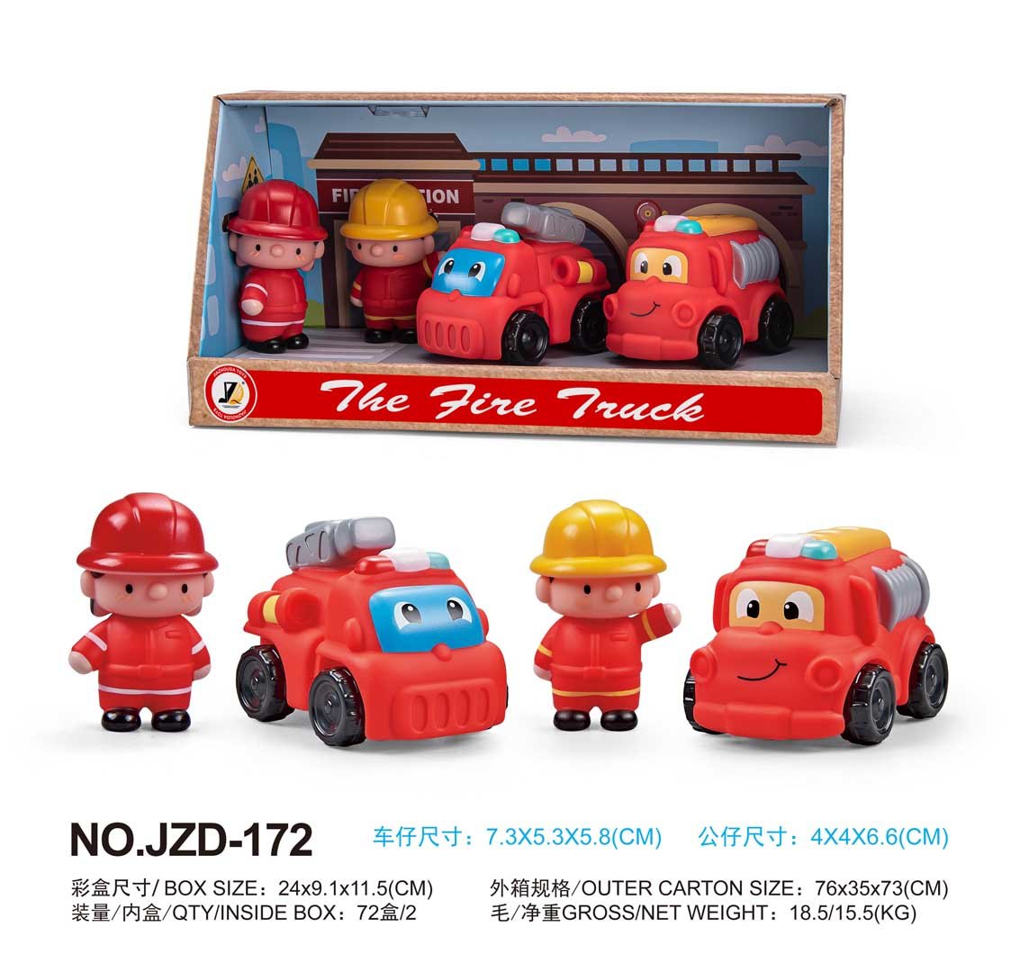 CZERWONY ZESTAW Z POJAZDAMI STRAŻAKÓW