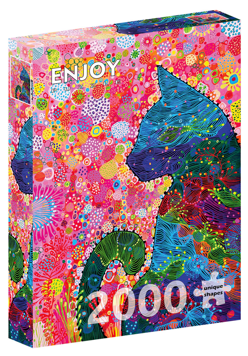 Puzzle, Kolorowy kot, 2000 el.
