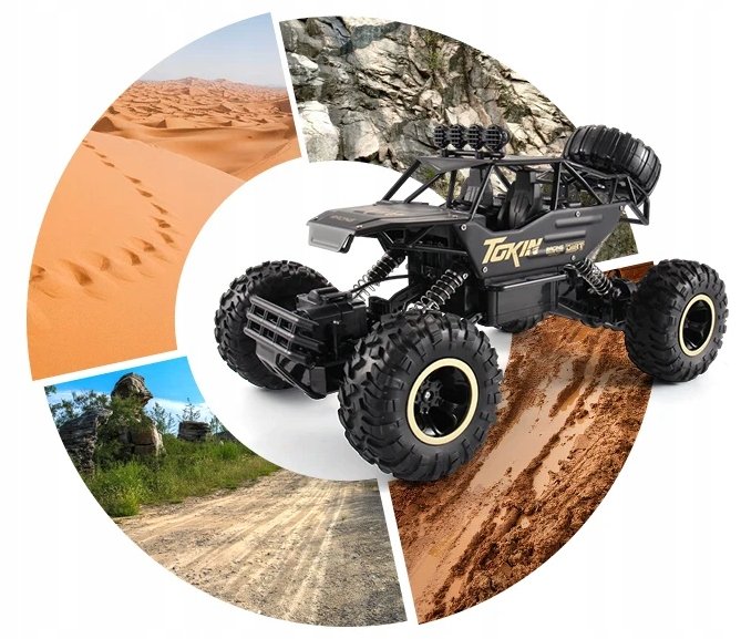 DUŻY SAMOCHÓD ZDALNIE STEROWANY TERENOWY 4x4 AUTO NA PILOTA 6026+6266