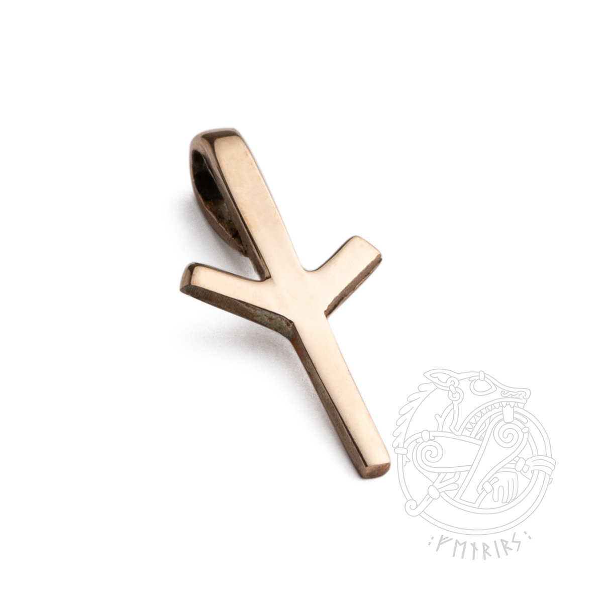 ALGIZ Rune Pendant Zawieszka z runą ALGIZ / ELHAZ / ALGIR z brązu starszy Futhark