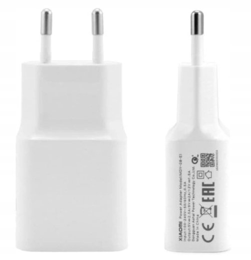 Oryginalna Ładowarka Sieciowa XIAOMI 10W USB-A MDY-08 Do Redmi 8 9 10 11