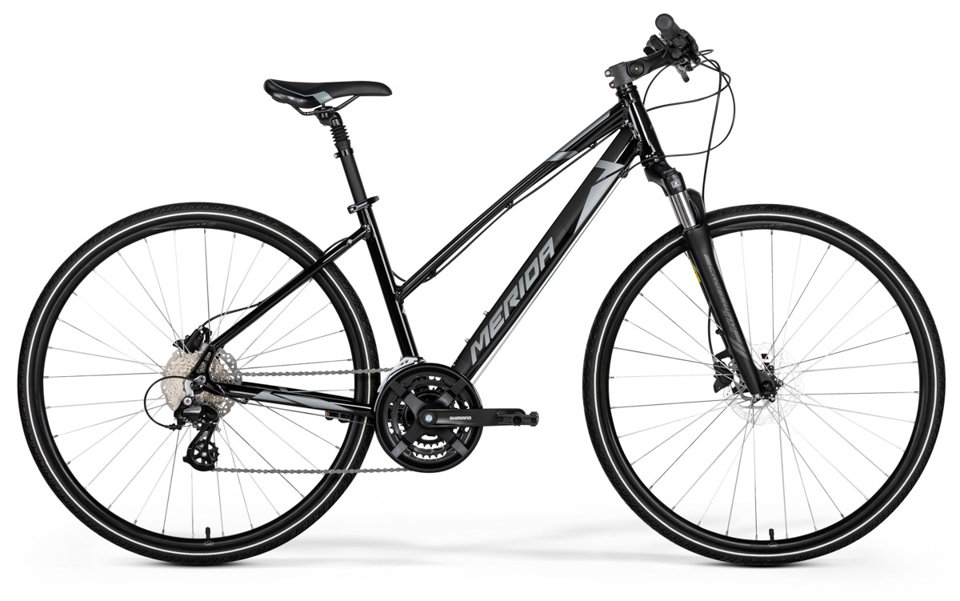 Rower crossowy Merida CROSSWAY 15 M LADY GLOSSY BLACK(MATT SILVER)