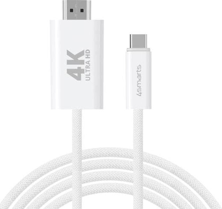 Kabel USB 4smarts USB-C - HDMI 2 m Biały 540955