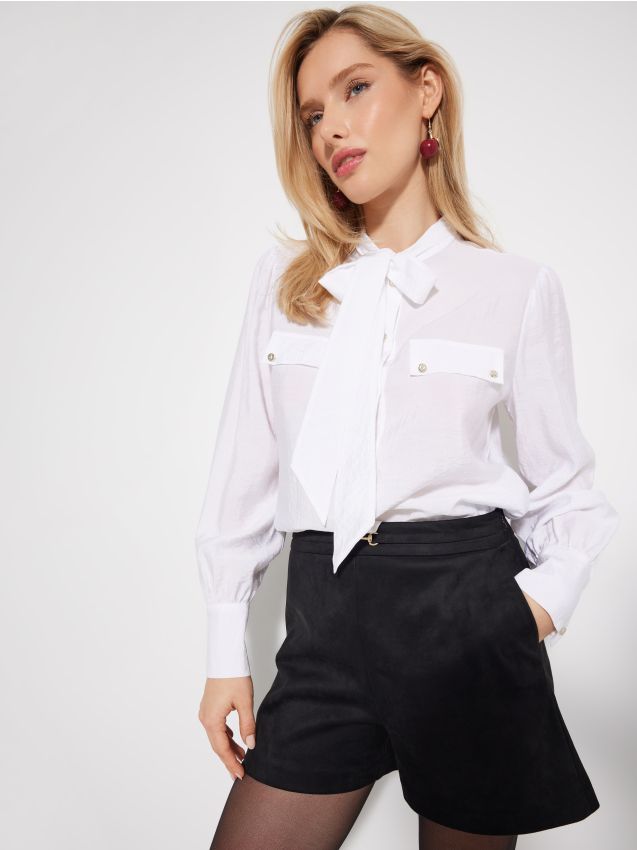 Mohito - Bluzka z wiązaniem - biały