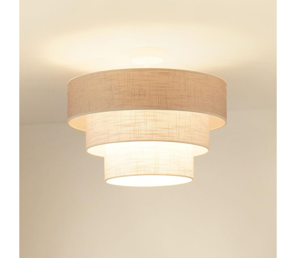 Brilagi - Żyrandol natynkowy ALASKA LUNETA 1xE27/15W/230V śr. 45 cm szary/kremowy