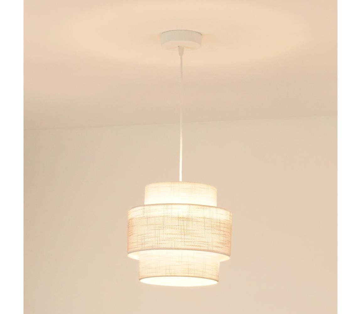 Brilagi - Żyrandol na lince DOVER SPACE 1xE27/15W/230V śr. 25 cm szary/kremowy