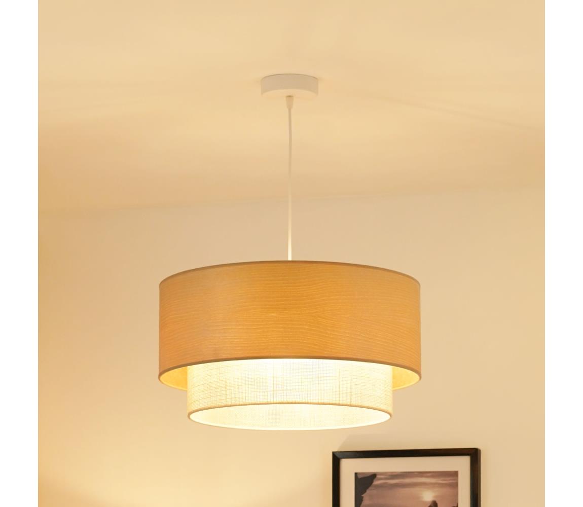 Brilagi - Żyrandol na lince ARIZONA BOHO 1xE27/15W/230V śr. 45 cm beżowy/biały
