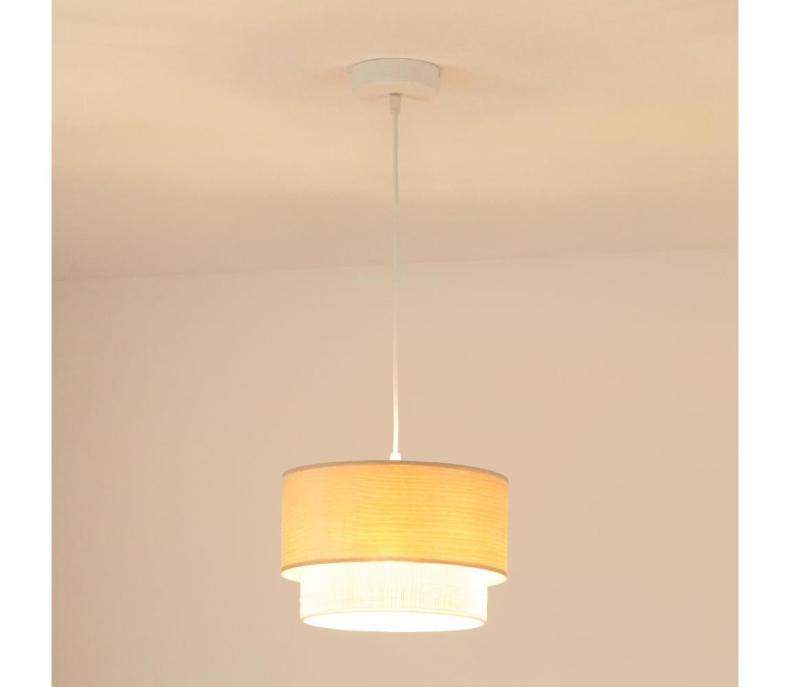 Brilagi - Żyrandol na lince ARIZONA BOHO 1xE27/15W/230V śr. 25 cm beżowy/biały