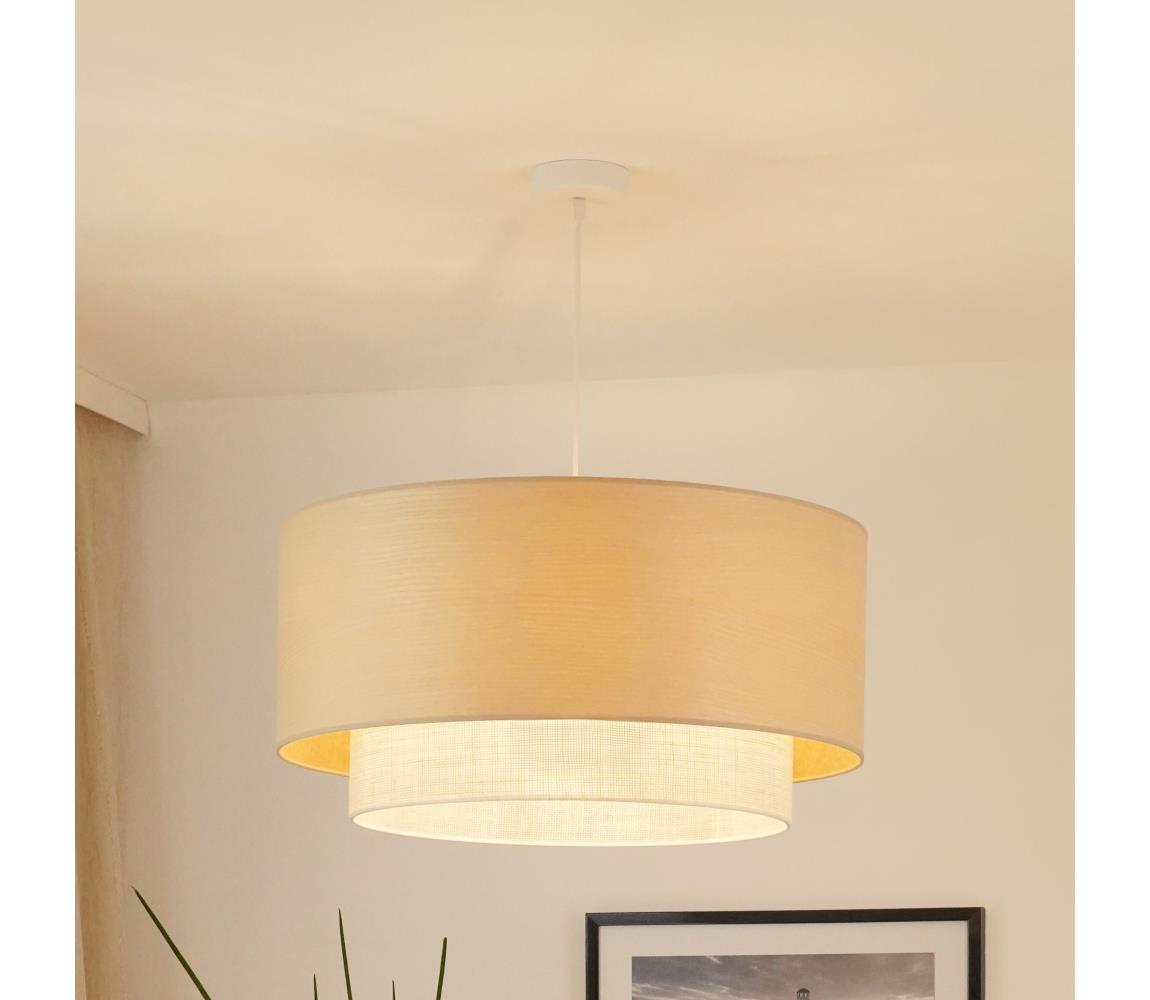 Brilagi - Żyrandol na lince ARIZONA BOHO 1xE27/15W/230V śr. 60 cm beżowy/biały
