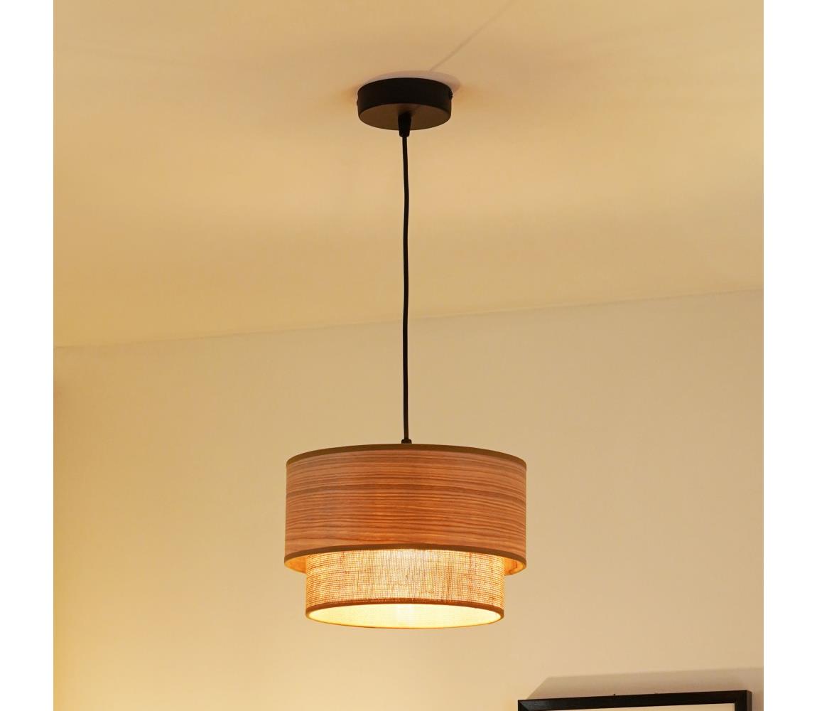 Brilagi - Żyrandol na lince MONTANA BOHO 1xE27/15W/230V śr. 25 cm brązowy/czarny