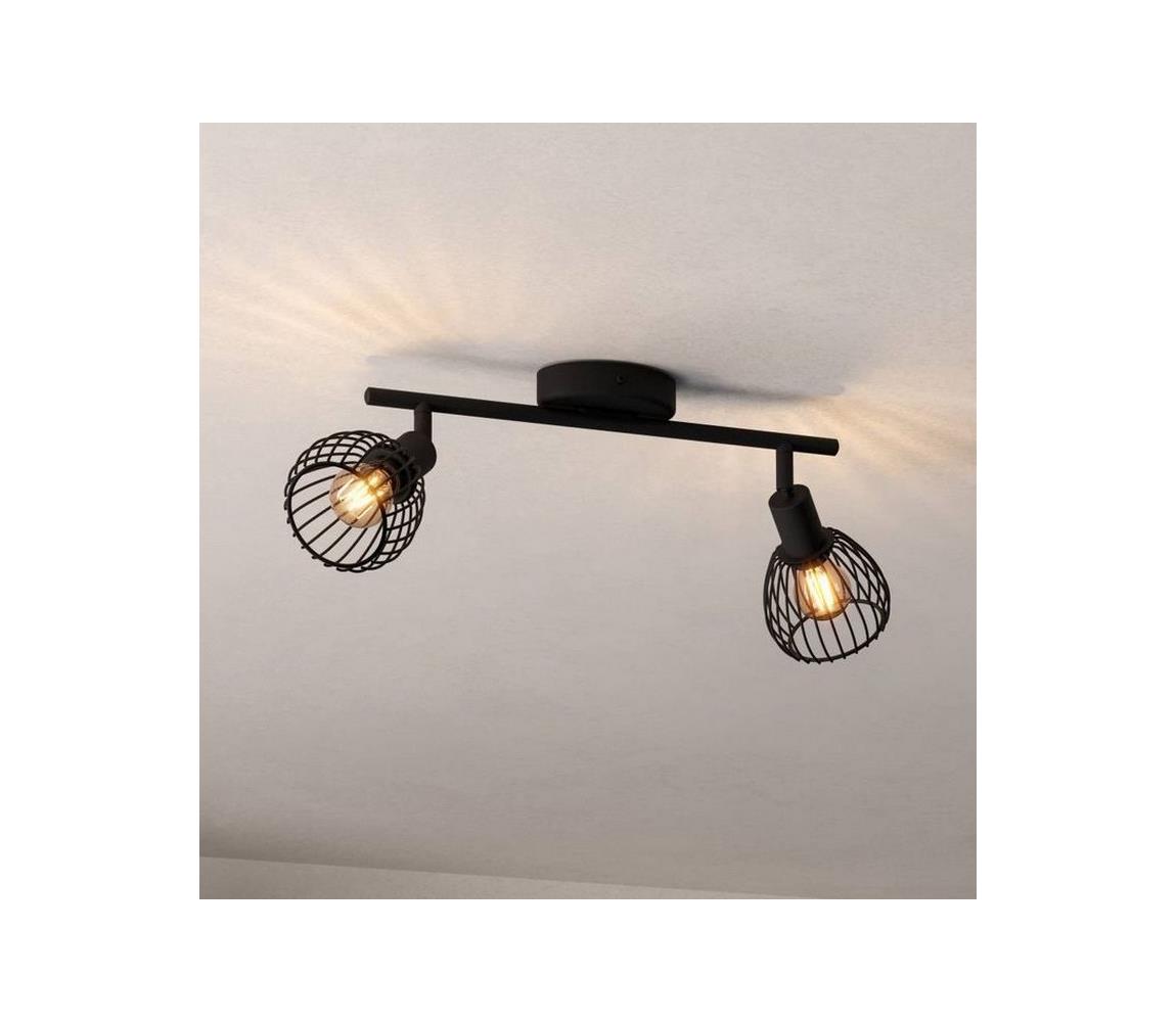 Eglo 901039 - Oświetlenie punktowe SONNINO 2xE14/40W/230V czarne