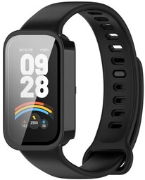 Bizon Etui ze szkłem do zegarka Case+Glass Watch do Xiaomi Smart Band 9 Active / Redmi Band 3, czarne