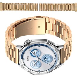 Bizon Pasek ze stali nierdzewnej Strap Watch Aura 22 mm do smartwatcha, różowozłoty