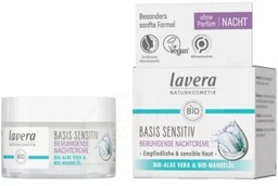 Kojący krem na noc z Aloesem i Olejem Migdałowym, Lavera Basis Sensitiv, 50 ml