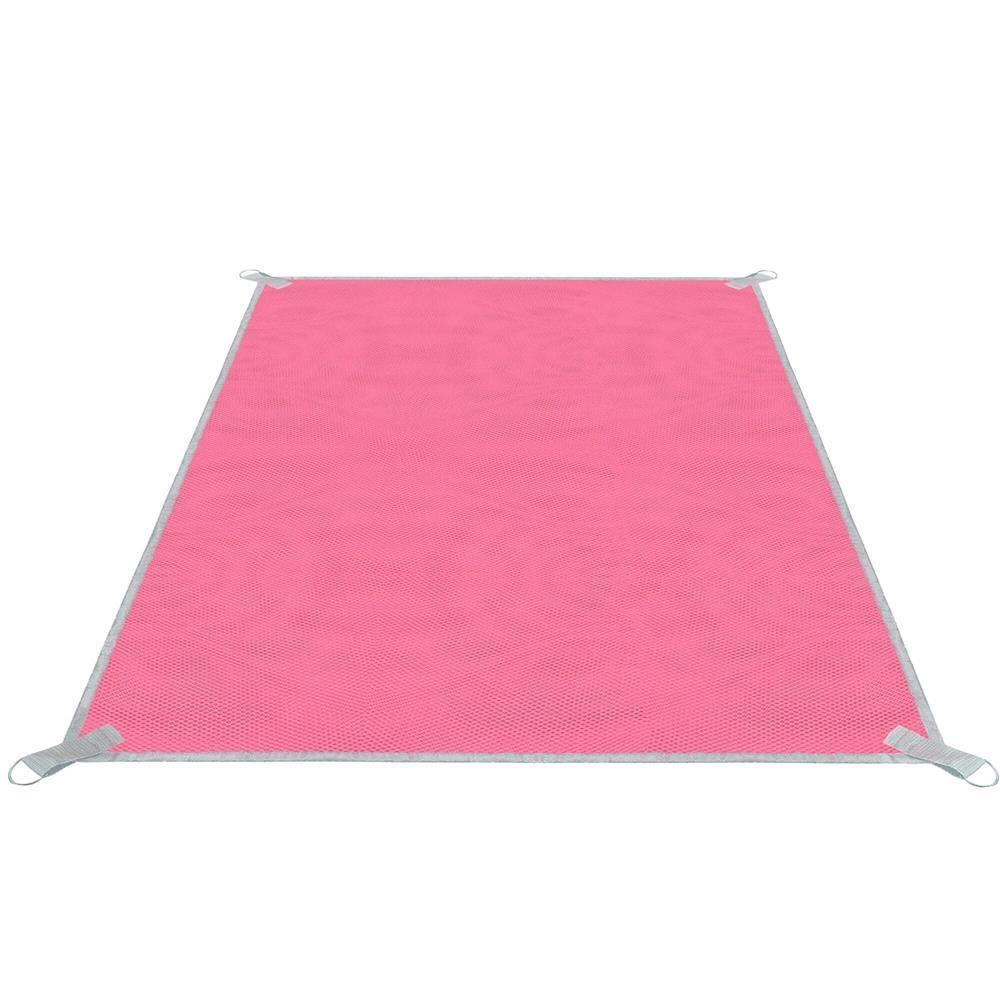 Koc Plażowy 200X150 Cm Sand Free Mata Plażowa Dwuwarstwowa Różowa