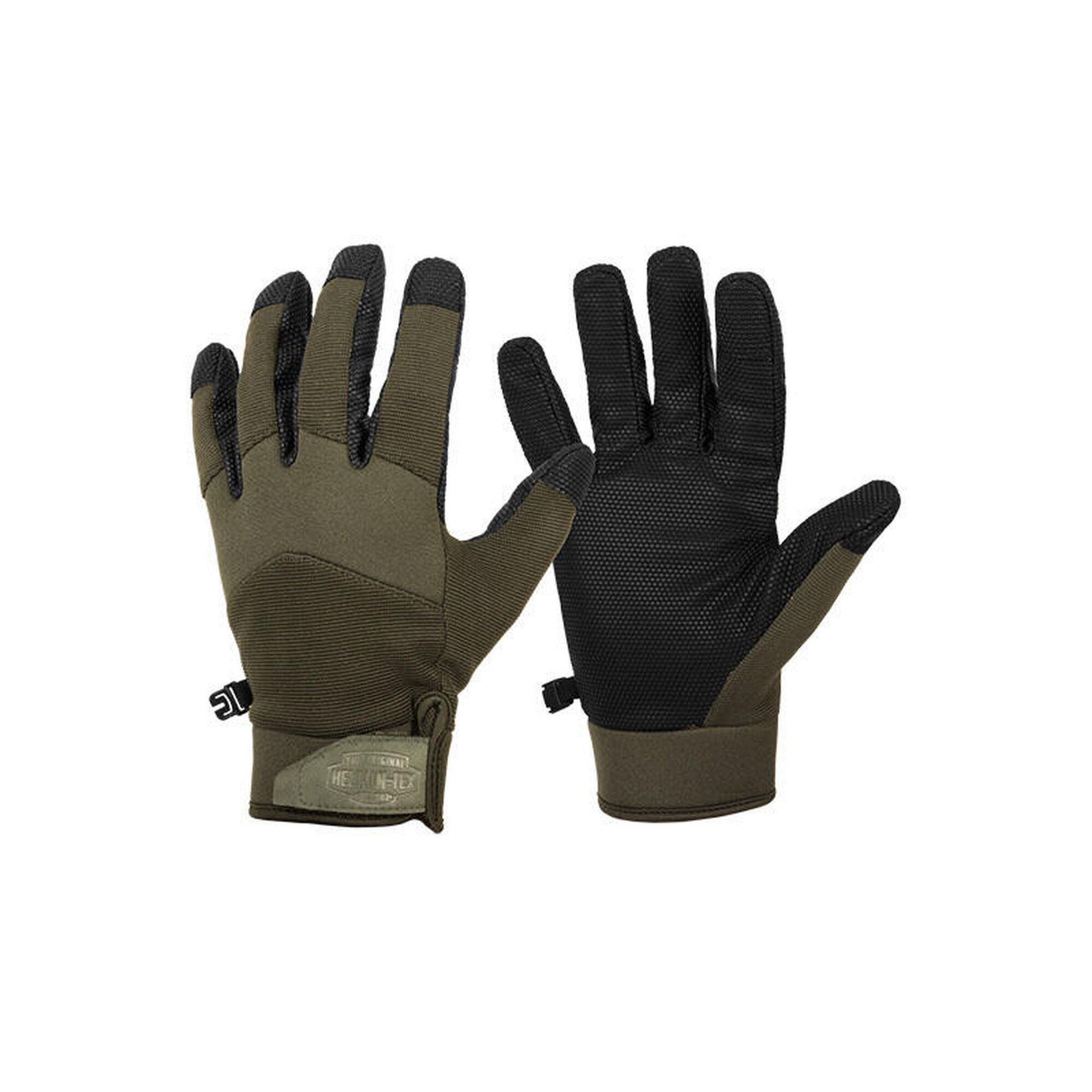 Helikon - Rękawice taktyczne ocieplane Impact Duty Winter Mk2 - Czarny/Zielony - RK-ID2-NE-0201B