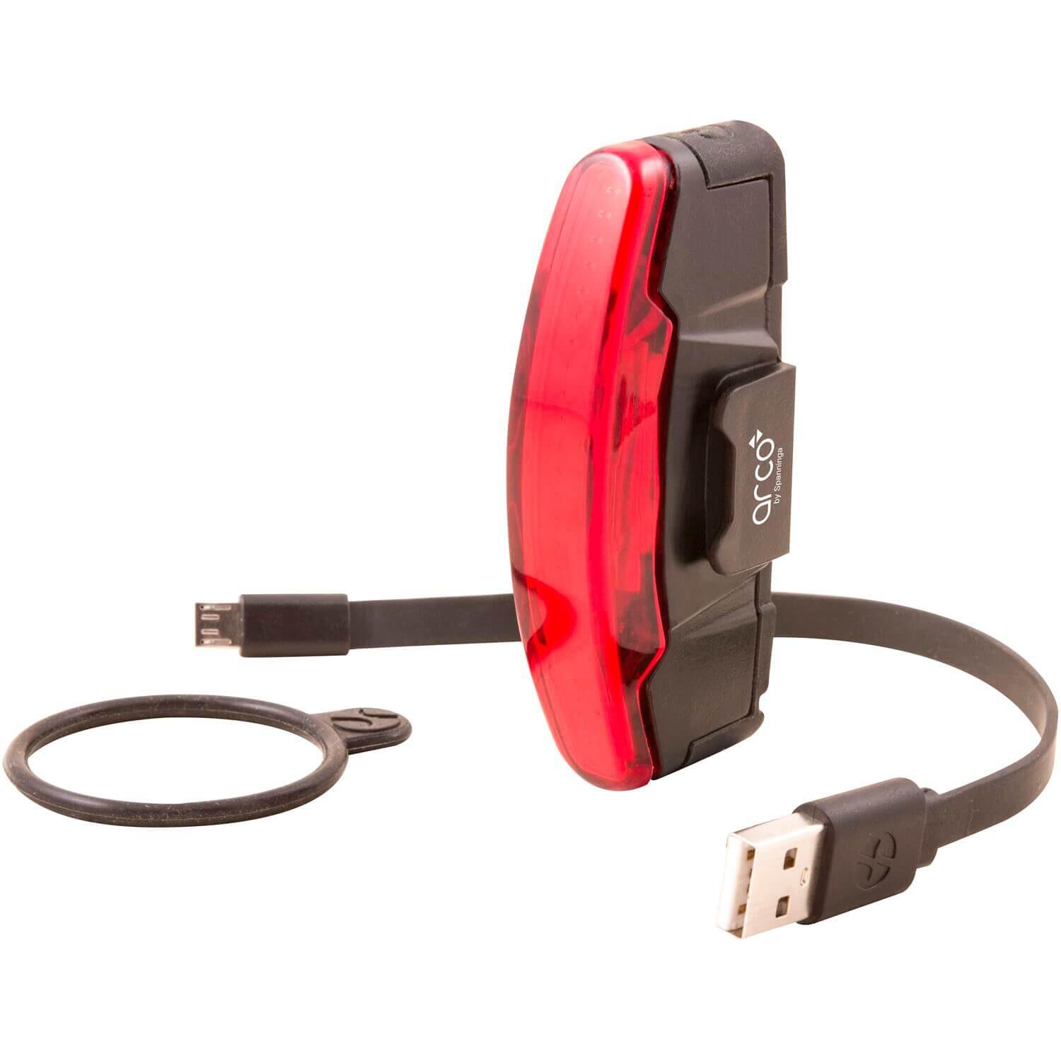 SPANNINGA Lampka tylna ARCO XB 30 lumenów usb czarna (NEW) A-SNG-999175
