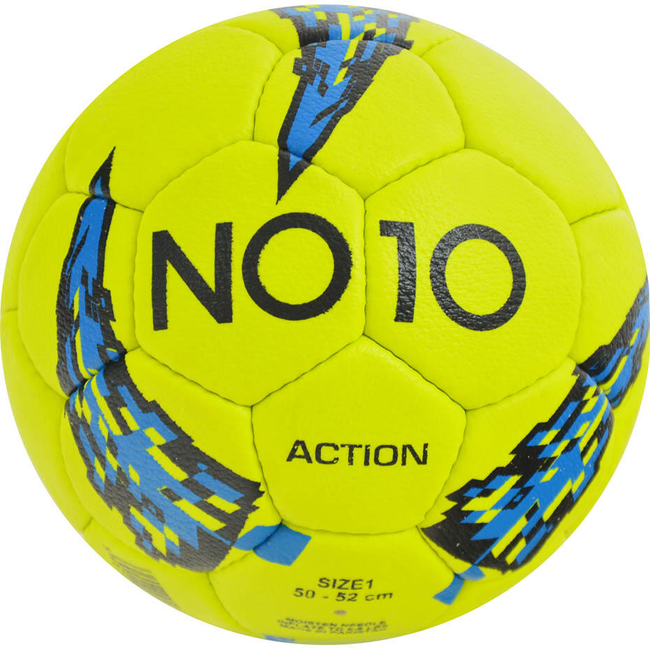 No10, Piłka ręczna, Action Junior roz 1 żółto-niebiesko-czarna, rozmiar 1