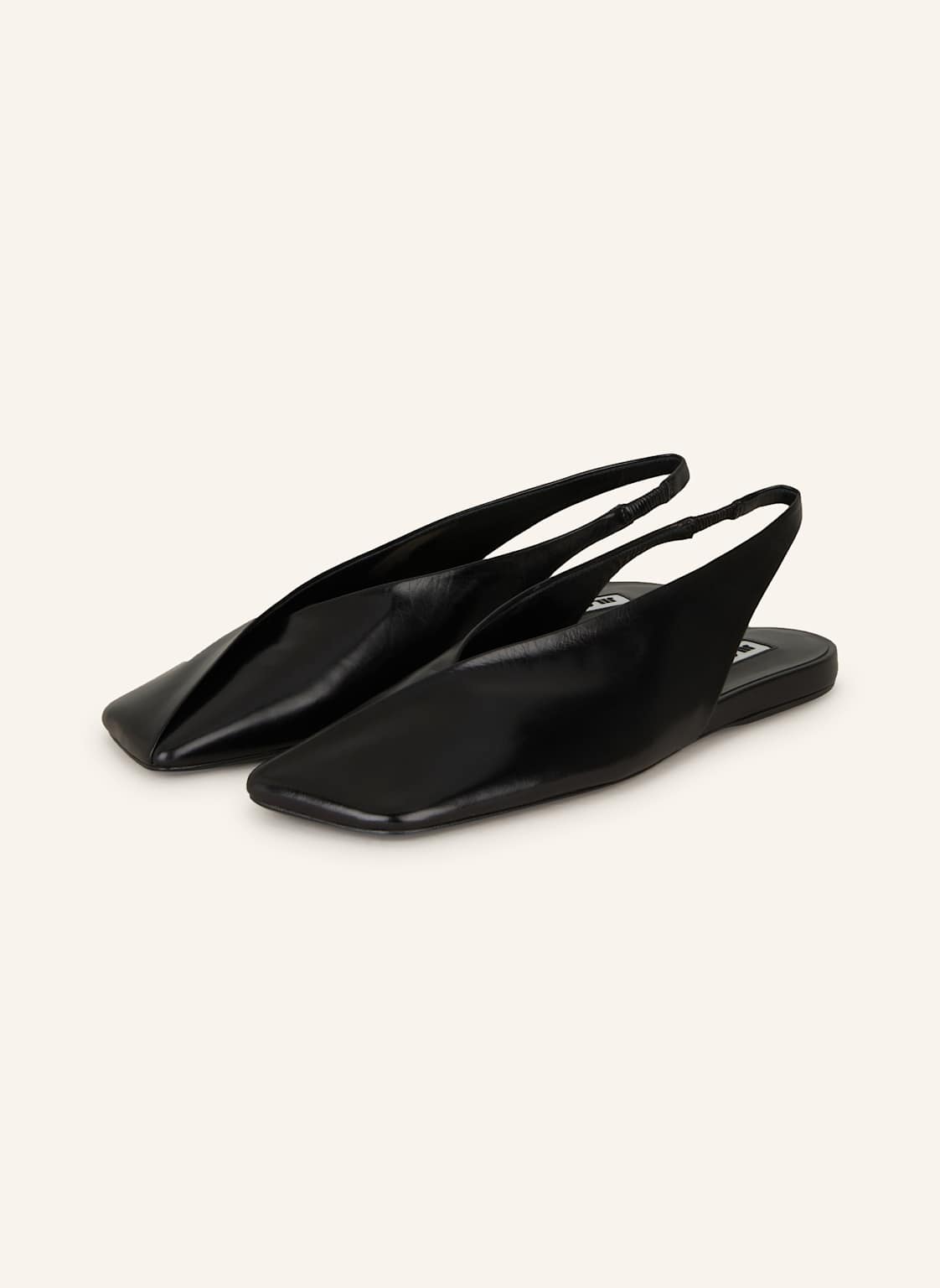 Jil Sander Czółenka Z Odkrytą Piętą schwarz
