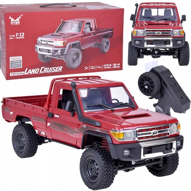 Duże Auto Zdalnie Sterowane Toyota Land Cruiser 4x4 R/c 1:12 Pilot 2,4 Ghz