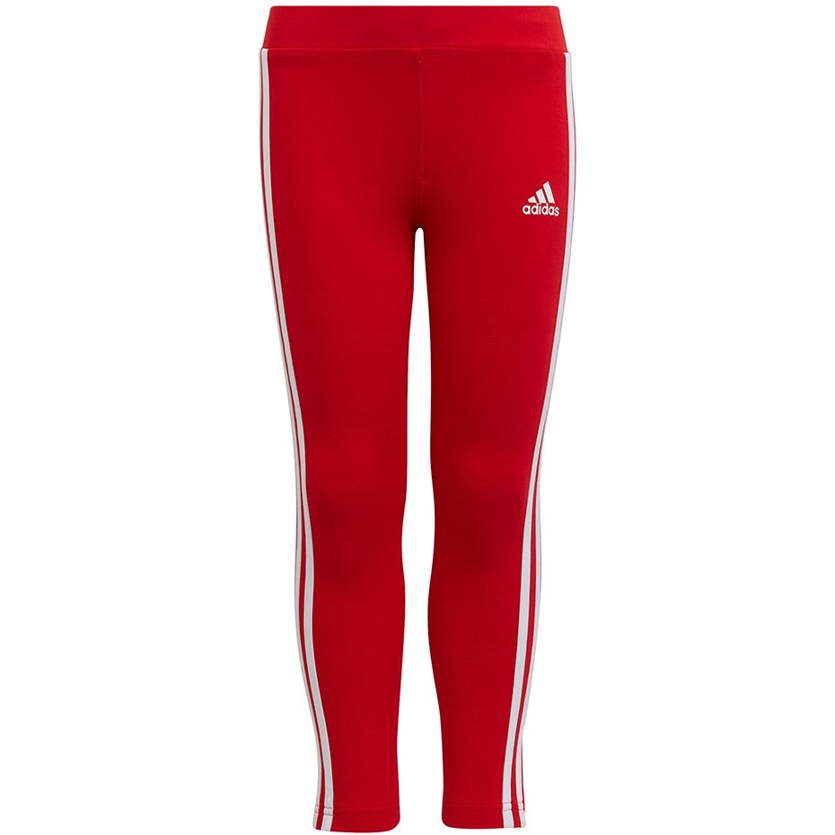 Legginsy dla dzieci adidas Essentials 3-Stripes czerwone HF1898 128cm