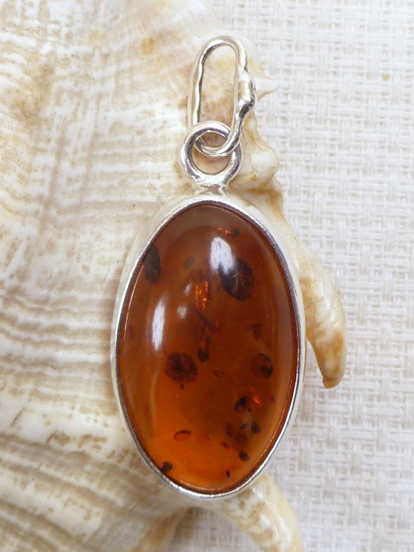 Wisiorek srebrny z bursztynem 600-23