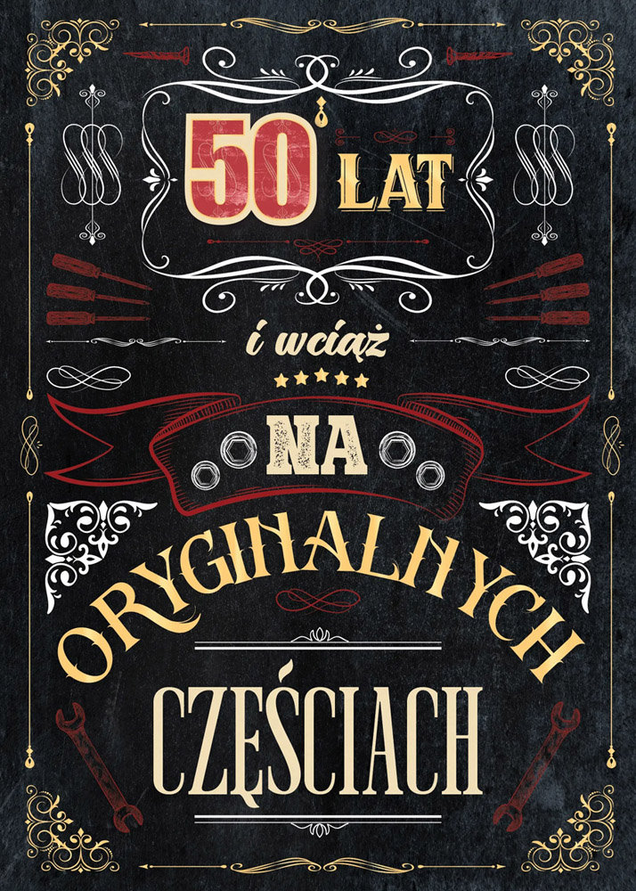 Kartka wesoła na 50 urodziny dla Mężczyzny GM1153