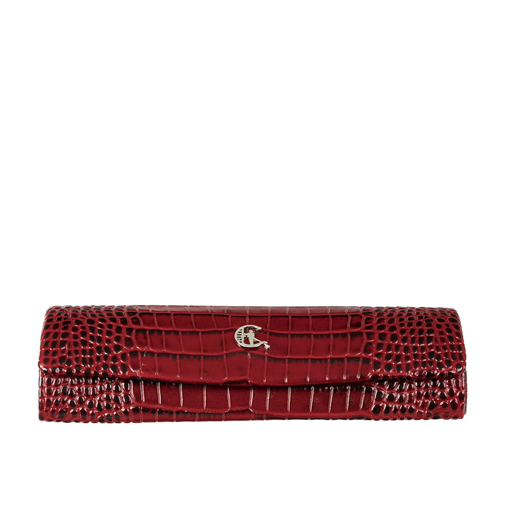 Etui na okulary skórzane damskie bordo Canaletto ED107s162