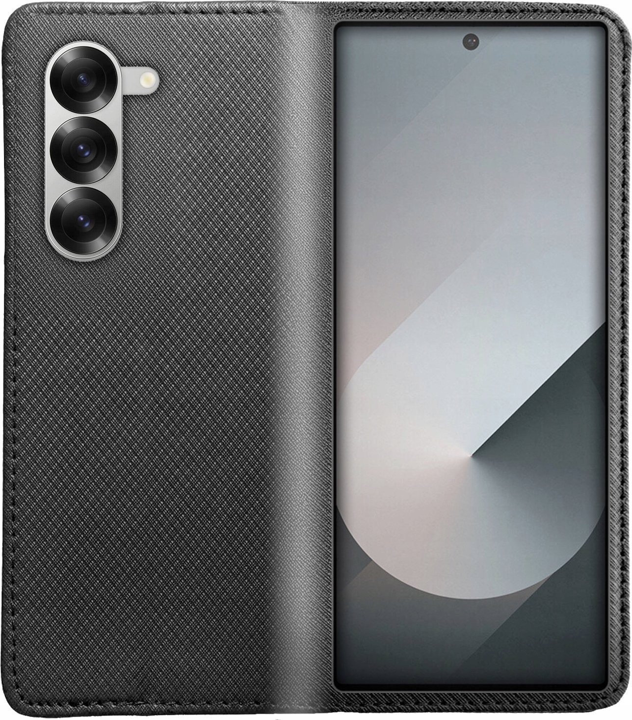 Hello Case ETUI Z KLAPKĄ DO SAMSUNG GALAXY Z FOLD6 CZARNE ZAMYKANE MAGNETYCZNE