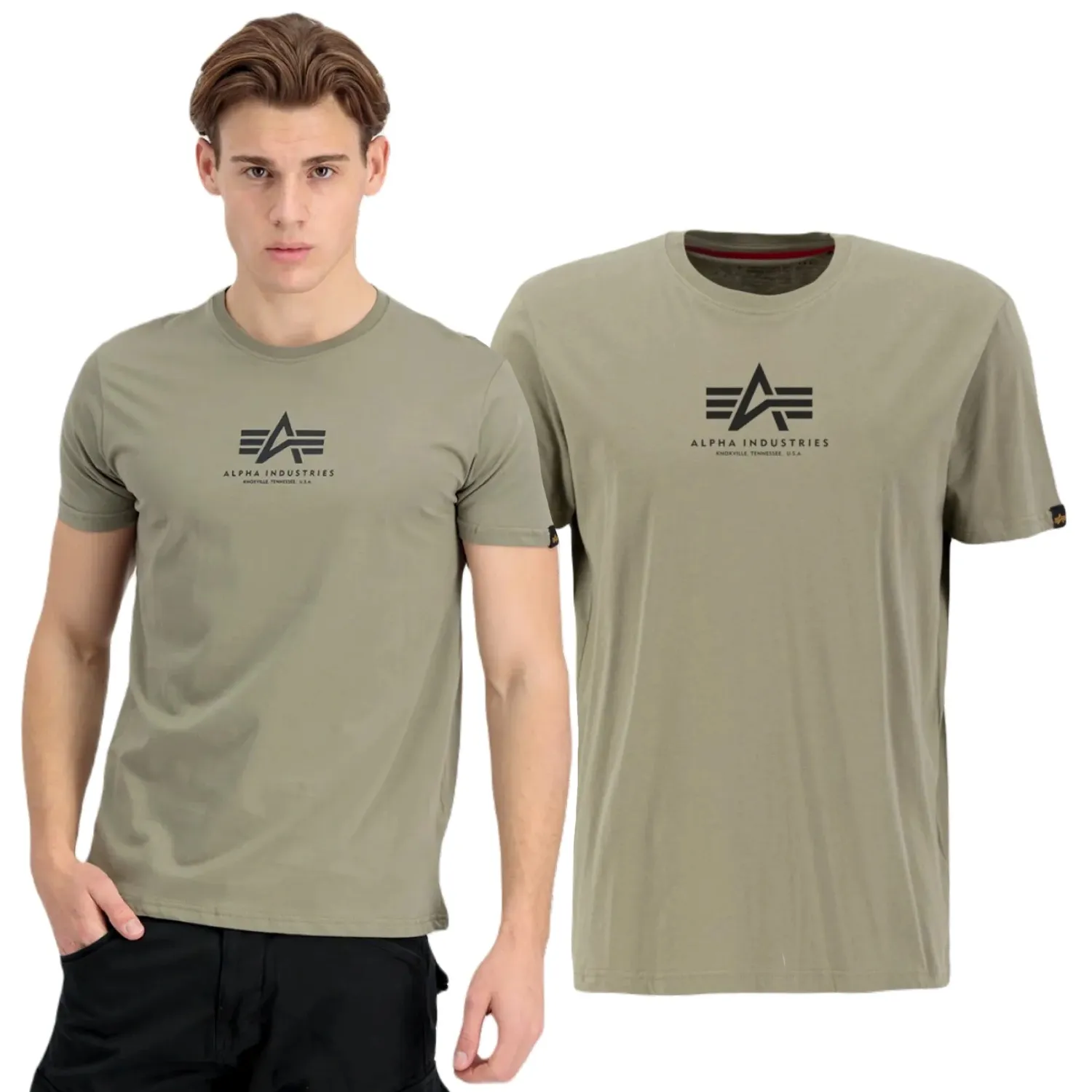 Alpha Industries Basic T ML 118533 11 - Oliwkowa  L