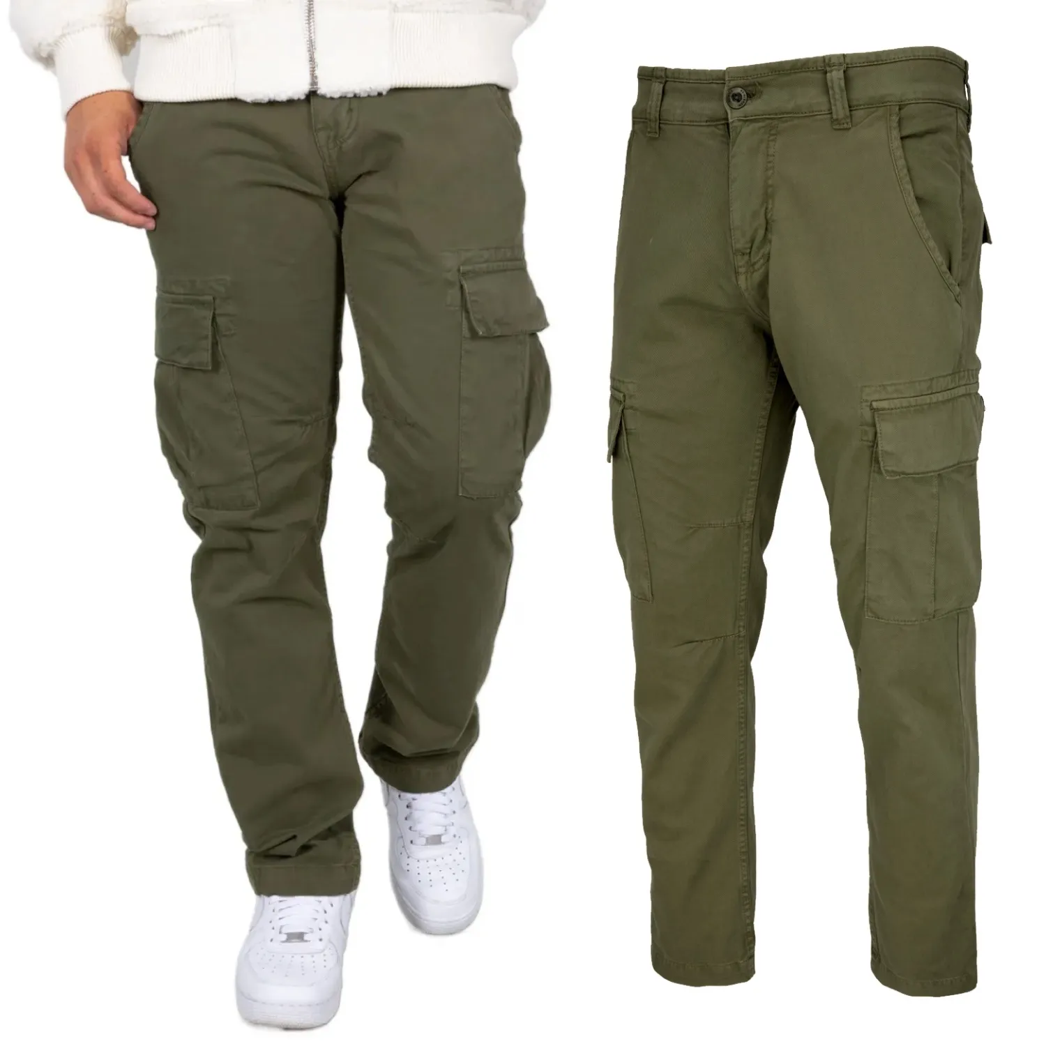 Spodnie Alpha Industries Agent 158205 142 - Ciemnooliwkowe  32