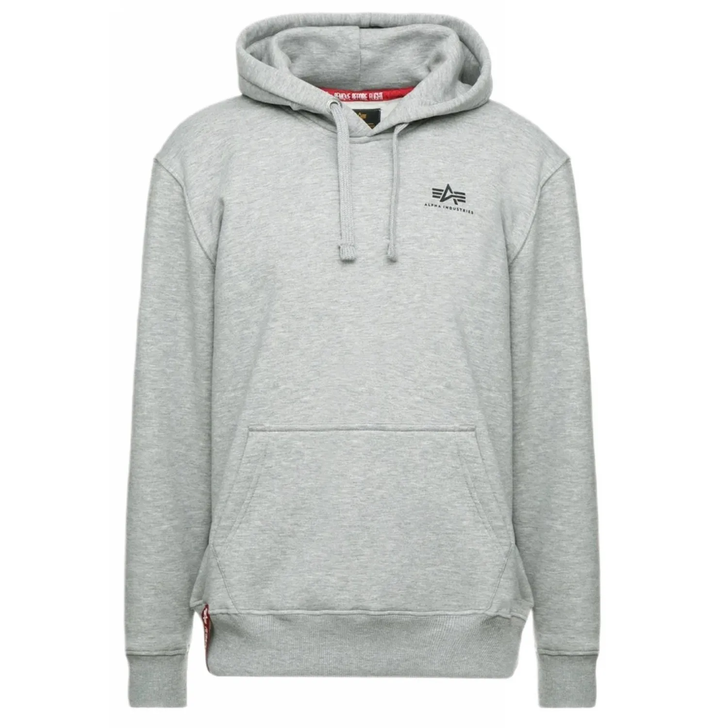 Bluza z kapturem Alpha Industries Small Logo Basic 196318 17 - Szary Melanż  S