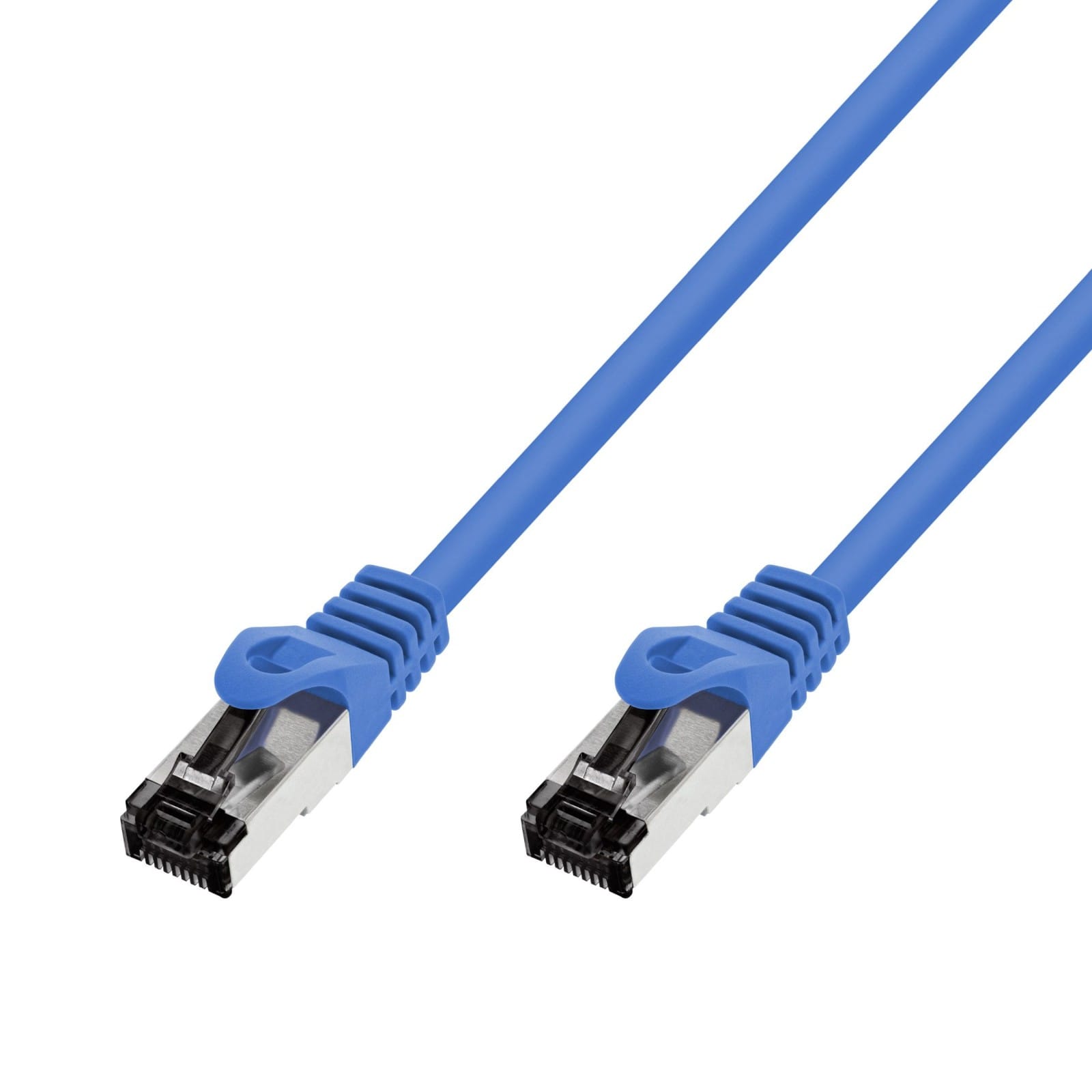 EXTRALINK LAN PATCHCORD CAT.8.1 S/FTP 0,5M 10G SHIELDED FOILED TWISTED PAIR BARE COPPER BLUE