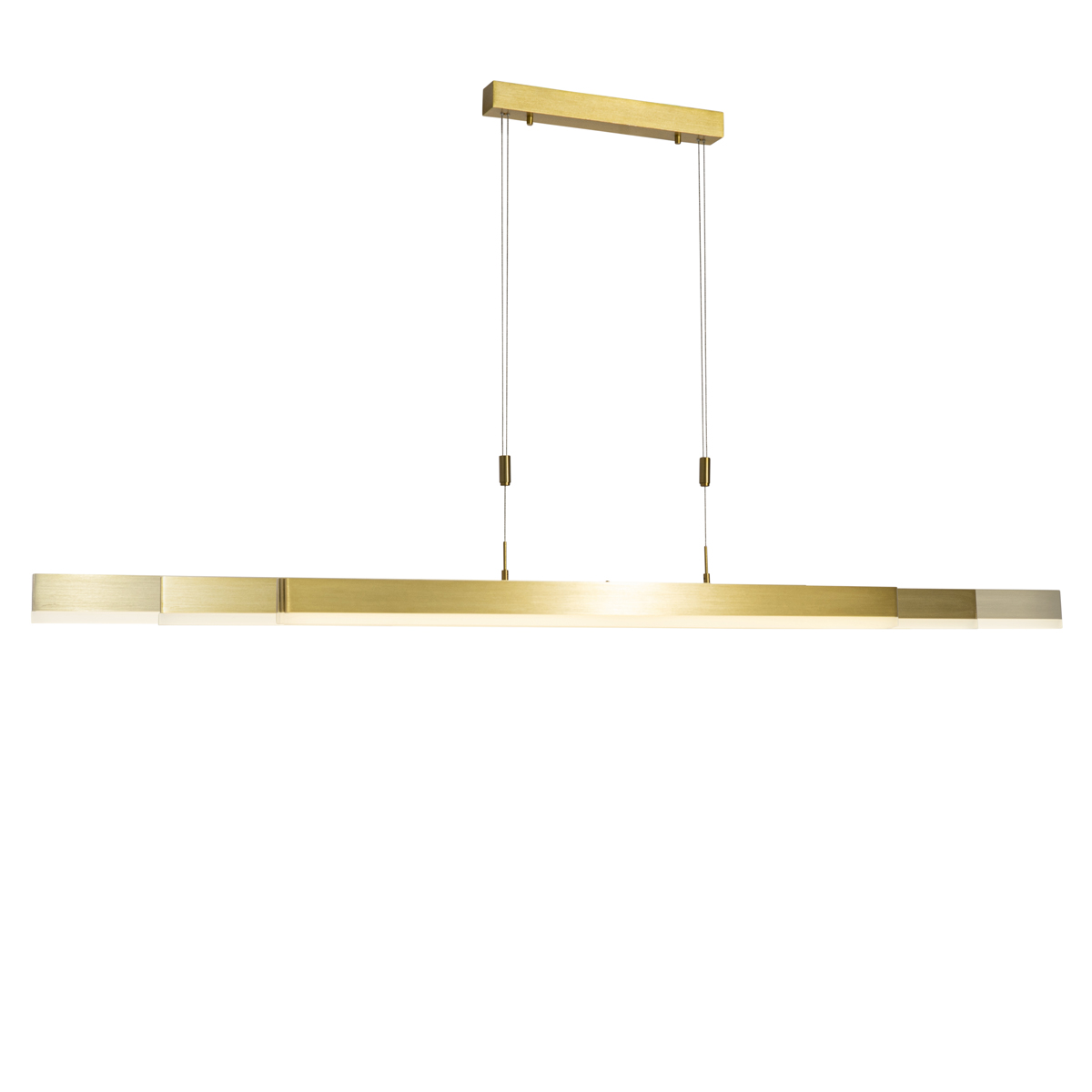 QAZQA Regulowana złota lampa wisząca 150 cm z wbudowanym LED - Lamba