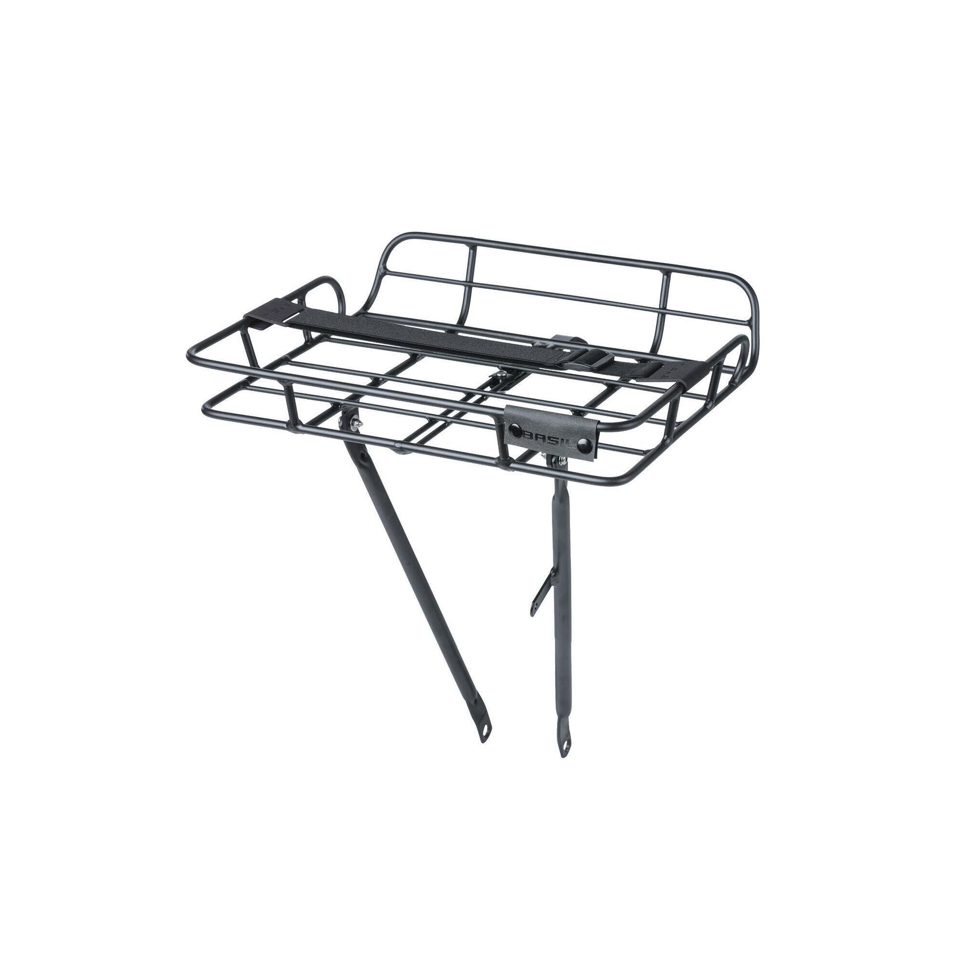 Basil Portland Front Carrier, dookoła Wyprostowany korpus krawędzi, matowy czarny BAS50410