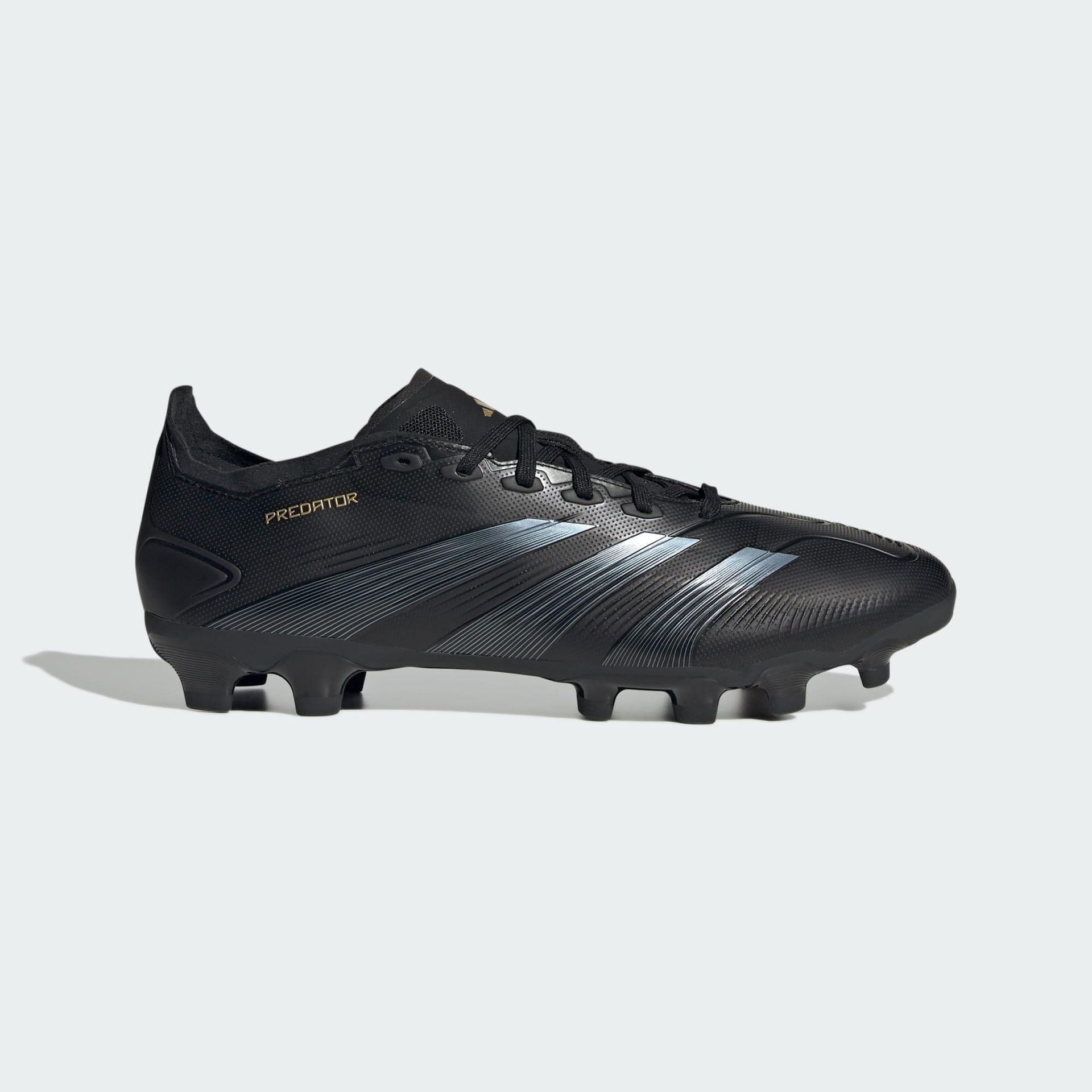 adidas Unisex Predator League Buty piłkarskie Multiground Buty do gry w ziemię, Rdzeń, czarny, węglowy, złoty, spotykany, 42 EU