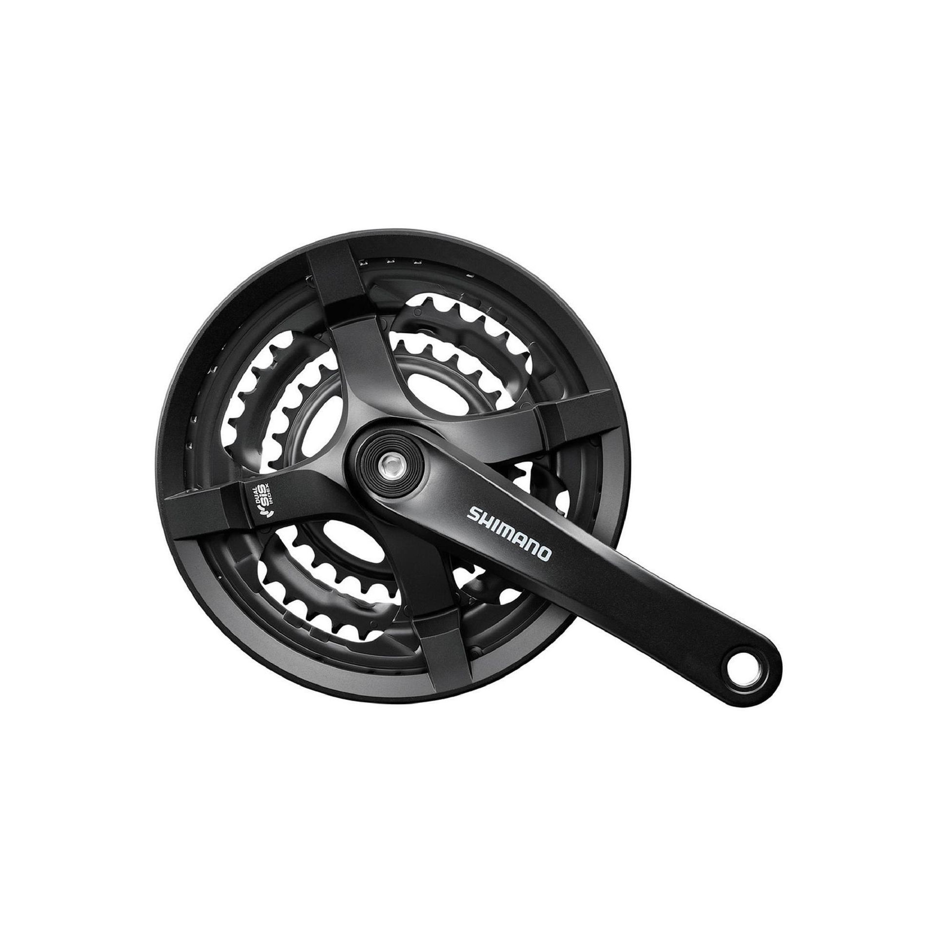 Shimano FC-ty501 korba 6/7/8-krotnie czarna bransoletka z korbą długość 175 MM 2017 MTB 48 38 28 z. łańcuch z pierścieniem ochronnym E-FCTY501E888CLB