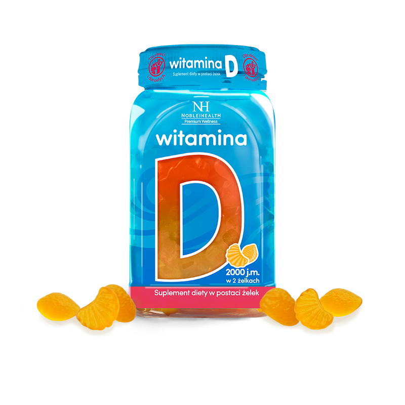 Noble Health SP. Z O.O. Witamina D w żelkach dla dzieci i dorosłych 180 g 8578331