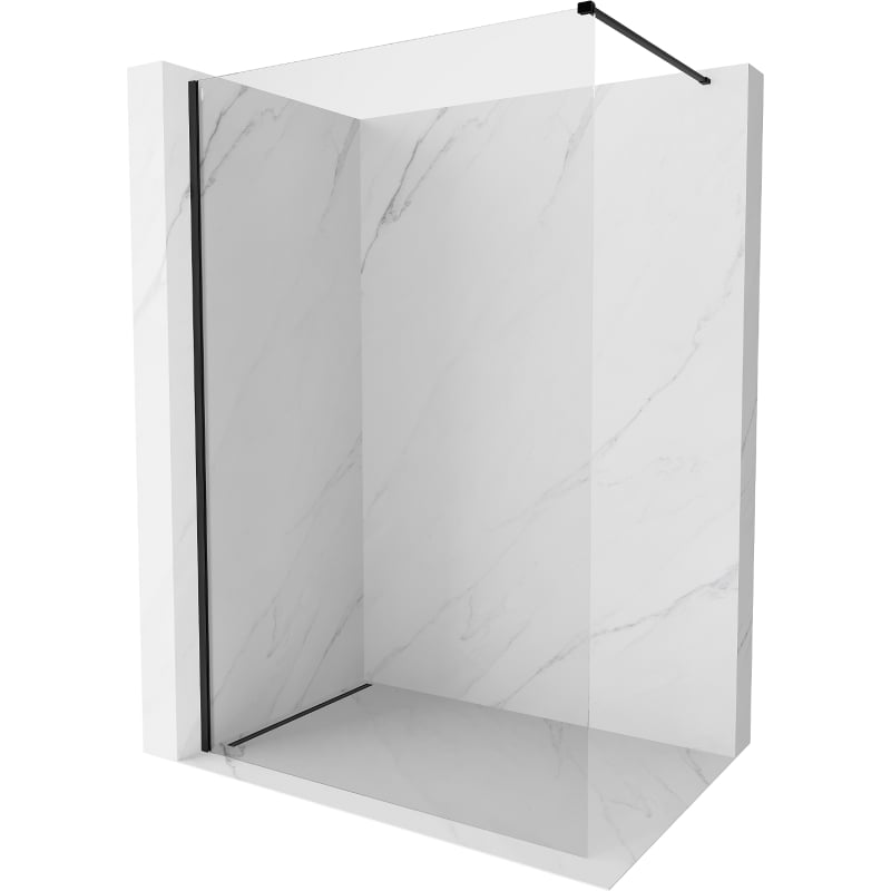 Mexen Kioto-X ścianka prysznicowa Walk-in 50 x 200 cm, transparent 10 mm, czarna - 800-050-101-70-00-X