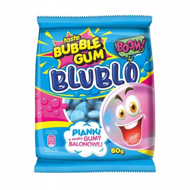 Blublo żelki pianki o smaku gumy balonowej 80g